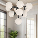 Alora - CH505335MBOP - Ten Light Chandelier - Nouveau - Matte Black/Opal Matte Glass