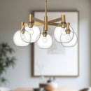 Alora - CH506129AGCL - Five Light Chandelier - Castilla - Aged Gold/Clear Glass