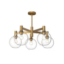 Five Light Chandelier<br /><span style="color:#4AB0CE;">Entrega: 4-10 dias en USA</span><br /><span style="color:#4AB0CE;font-size:60%;">PREGUNTE POR ENTREGA EN PANAMA</span><br />Collection: Castilla<br />Finish: Aged Gold/Clear Glass