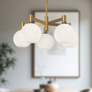 Alora - CH506129AGOP - Five Light Chandelier - Castilla - Aged Gold/Opal Matte Glass