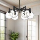 Alora - CH506230MBCL - Six Light Chandelier - Castilla - Clear Glass/Matte Black