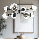 Alora - CH517338MBCL - Eight Light Chandelier - Francesca - Clear Glass/Matte Black