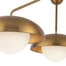 Three Light Chandelier<br /><span style="color:#4AB0CE;">Entrega: 4-10 dias en USA</span><br /><span style="color:#4AB0CE;font-size:60%;">PREGUNTE POR ENTREGA EN PANAMA</span><br />Collection: Rubio<br />Finish: Aged Gold/Opal Matte Glass