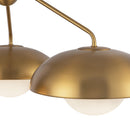 Three Light Chandelier<br /><span style="color:#4AB0CE;">Entrega: 4-10 dias en USA</span><br /><span style="color:#4AB0CE;font-size:60%;">PREGUNTE POR ENTREGA EN PANAMA</span><br />Collection: Rubio<br />Finish: Aged Gold/Opal Matte Glass