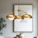 Alora - CH522328AGOP - Three Light Chandelier - Rubio - Aged Gold/Opal Matte Glass