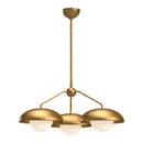 Three Light Chandelier<br /><span style="color:#4AB0CE;">Entrega: 4-10 dias en USA</span><br /><span style="color:#4AB0CE;font-size:60%;">PREGUNTE POR ENTREGA EN PANAMA</span><br />Collection: Rubio<br />Finish: Aged Gold/Opal Matte Glass