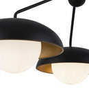 Three Light Chandelier<br /><span style="color:#4AB0CE;">Entrega: 4-10 dias en USA</span><br /><span style="color:#4AB0CE;font-size:60%;">PREGUNTE POR ENTREGA EN PANAMA</span><br />Collection: Rubio<br />Finish: Matte Black/Opal Matte Glass