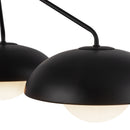 Three Light Chandelier<br /><span style="color:#4AB0CE;">Entrega: 4-10 dias en USA</span><br /><span style="color:#4AB0CE;font-size:60%;">PREGUNTE POR ENTREGA EN PANAMA</span><br />Collection: Rubio<br />Finish: Matte Black/Opal Matte Glass