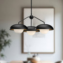Alora - CH522328MBOP - Three Light Chandelier - Rubio - Matte Black/Opal Matte Glass