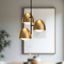 Alora - CH529024AGOP - Three Light Chandelier - Kenji - Aged Gold/Opal Matte Glass