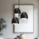 Alora - CH529024MBOP - Three Light Chandelier - Kenji - Matte Black/Opal Matte Glass