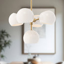 Alora - CH548518BGOP - Five Light Chandelier - Willow - Brushed Gold/Opal Matte Glass