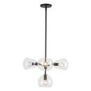 Five Light Chandelier<br /><span style="color:#4AB0CE;">Entrega: 4-10 dias en USA</span><br /><span style="color:#4AB0CE;font-size:60%;">PREGUNTE POR ENTREGA EN PANAMA</span><br />Collection: Willow<br />Finish: Clear Glass/Matte Black