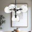 Alora - CH548518MBCL - Five Light Chandelier - Willow - Clear Glass/Matte Black