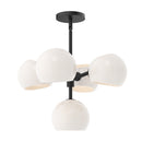 Five Light Chandelier<br /><span style="color:#4AB0CE;">Entrega: 4-10 dias en USA</span><br /><span style="color:#4AB0CE;font-size:60%;">PREGUNTE POR ENTREGA EN PANAMA</span><br />Collection: Willow<br />Finish: Matte Black/Opal Matte Glass
