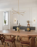 Alora - CH548637BGCL - Six Light Chandelier - Willow - Brushed Gold/Clear Glass