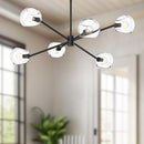 Alora - CH548637MBCL - Six Light Chandelier - Willow - Clear Glass/Matte Black