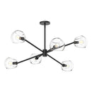 Six Light Chandelier<br /><span style="color:#4AB0CE;">Entrega: 4-10 dias en USA</span><br /><span style="color:#4AB0CE;font-size:60%;">PREGUNTE POR ENTREGA EN PANAMA</span><br />Collection: Willow<br />Finish: Clear Glass/Matte Black