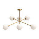 Six Light Chandelier<br /><span style="color:#4AB0CE;">Entrega: 4-10 dias en USA</span><br /><span style="color:#4AB0CE;font-size:60%;">PREGUNTE POR ENTREGA EN PANAMA</span><br />Collection: Cassia<br />Finish: Aged Gold/Opal Matte Glass