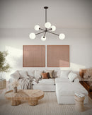 Alora - CH549640MBOP - Six Light Chandelier - Cassia - Matte Black/Opal Matte Glass