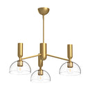 Three Light Chandelier<br /><span style="color:#4AB0CE;">Entrega: 4-10 dias en USA</span><br /><span style="color:#4AB0CE;font-size:60%;">PREGUNTE POR ENTREGA EN PANAMA</span><br />Collection: Jude<br />Finish: Brushed Gold/Clear Glass