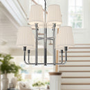 Alora - CH628830CHOP - Eight Light Chandelier - Plisse - Chrome/Opal Matte Glass