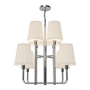Alora - CH628830CHOP - Eight Light Chandelier - Plisse - Chrome/Opal Matte Glass