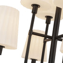 Eight Light Chandelier<br /><span style="color:#4AB0CE;">Entrega: 4-10 dias en USA</span><br /><span style="color:#4AB0CE;font-size:60%;">PREGUNTE POR ENTREGA EN PANAMA</span><br />Collection: Plisse<br />Finish: Matte Black/Opal Matte Glass