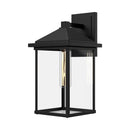 One Light Exterior Wall Mount<br /><span style="color:#4AB0CE;">Entrega: 4-10 dias en USA</span><br /><span style="color:#4AB0CE;font-size:60%;">PREGUNTE POR ENTREGA EN PANAMA</span><br />Collection: Larchmont<br />Finish: Clear Glass/Textured Black