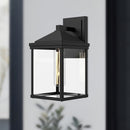 Alora - EW552009BKCL - One Light Exterior Wall Mount - Larchmont - Clear Glass/Textured Black