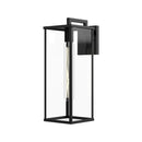 One Light Exterior Wall Mount<br /><span style="color:#4AB0CE;">Entrega: 4-10 dias en USA</span><br /><span style="color:#4AB0CE;font-size:60%;">PREGUNTE POR ENTREGA EN PANAMA</span><br />Collection: Brentwood<br />Finish: Clear Glass/Textured Black