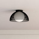 One Light Flush Mount<br /><span style="color:#4AB0CE;">Entrega: 4-10 dias en USA</span><br /><span style="color:#4AB0CE;font-size:60%;">PREGUNTE POR ENTREGA EN PANAMA</span><br />Collection: Haven<br />Finish: Matte Black/Opal Matte Glass