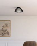 Alora - FM402513MBOP - One Light Flush Mount - Haven - Matte Black/Opal Matte Glass
