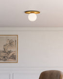 Alora - FM501212BGOP - One Light Flush Mount - Plume - Brushed Gold/Opal Matte Glass