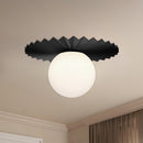 Alora - FM501212MBOP - One Light Flush Mount - Plume - Matte Black/Opal Matte Glass
