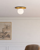 Alora - FM501214BGOP - One Light Flush Mount - Plume - Brushed Gold/Opal Matte Glass