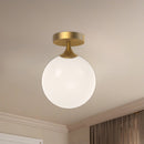 Alora - FM505108AGOP - One Light Flush Mount - Nouveau - Aged Gold/Opal Matte Glass