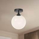 Alora - FM505108MBOP - One Light Flush Mount - Nouveau - Matte Black/Opal Matte Glass