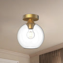 Alora - FM506108AGCL - One Light Flush Mount - Castilla - Aged Gold/Clear Glass