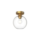 One Light Flush Mount<br /><span style="color:#4AB0CE;">Entrega: 4-10 dias en USA</span><br /><span style="color:#4AB0CE;font-size:60%;">PREGUNTE POR ENTREGA EN PANAMA</span><br />Collection: Castilla<br />Finish: Aged Gold/Clear Glass