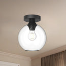 Alora - FM506108MBCL - One Light Flush Mount - Castilla - Clear Glass/Matte Black
