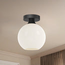 Alora - FM506108MBOP - One Light Flush Mount - Castilla - Matte Black/Opal Matte Glass