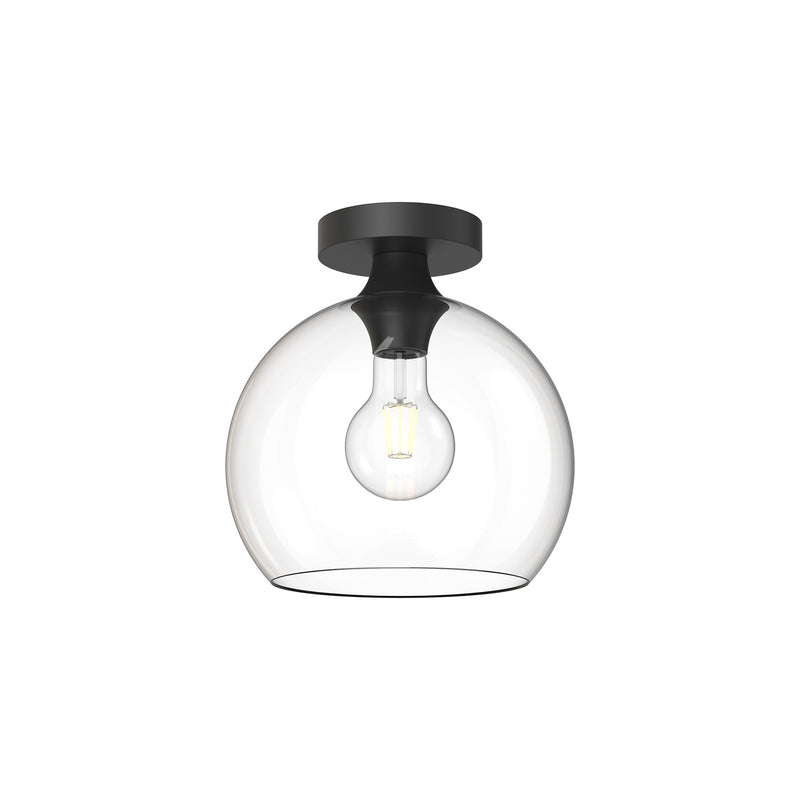 Alora - FM506210MBCL - One Light Flush Mount - Castilla - Clear Glass/Matte Black