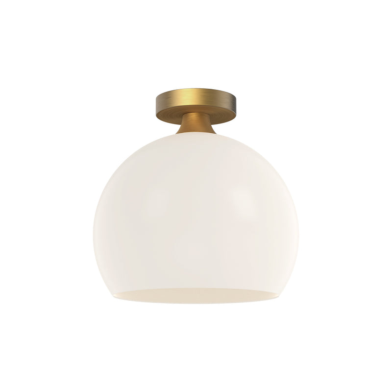 Alora - FM506312AGOP - One Light Flush Mount - Castilla - Aged Gold/Opal Matte Glass