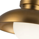 One Light Flush Mount<br /><span style="color:#4AB0CE;">Entrega: 4-10 dias en USA</span><br /><span style="color:#4AB0CE;font-size:60%;">PREGUNTE POR ENTREGA EN PANAMA</span><br />Collection: Rubio<br />Finish: Aged Gold/Opal Matte Glass