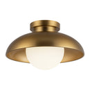 Alora - FM522012AGOP - One Light Flush Mount - Rubio - Aged Gold/Opal Matte Glass