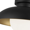 One Light Flush Mount<br /><span style="color:#4AB0CE;">Entrega: 4-10 dias en USA</span><br /><span style="color:#4AB0CE;font-size:60%;">PREGUNTE POR ENTREGA EN PANAMA</span><br />Collection: Rubio<br />Finish: Matte Black/Opal Matte Glass