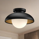 Alora - FM522012MBOP - One Light Flush Mount - Rubio - Matte Black/Opal Matte Glass