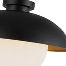 One Light Flush Mount<br /><span style="color:#4AB0CE;">Entrega: 4-10 dias en USA</span><br /><span style="color:#4AB0CE;font-size:60%;">PREGUNTE POR ENTREGA EN PANAMA</span><br />Collection: Rubio<br />Finish: Matte Black/Opal Matte Glass