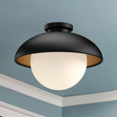 Alora - FM522016MBOP - One Light Flush Mount - Rubio - Matte Black/Opal Matte Glass